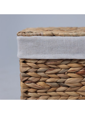 Корзина для белья AksHome Adige L бежевый вблизи