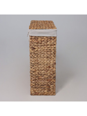 Корзина для белья AksHome Adige M бежевый сбоку