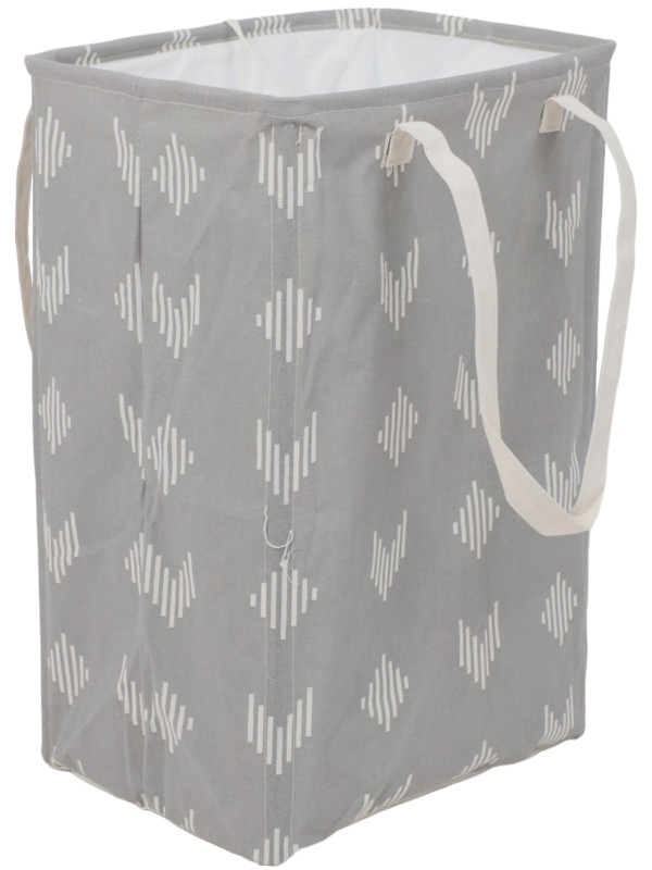 Корзина для белья AksHome Becky серый (стрелы)