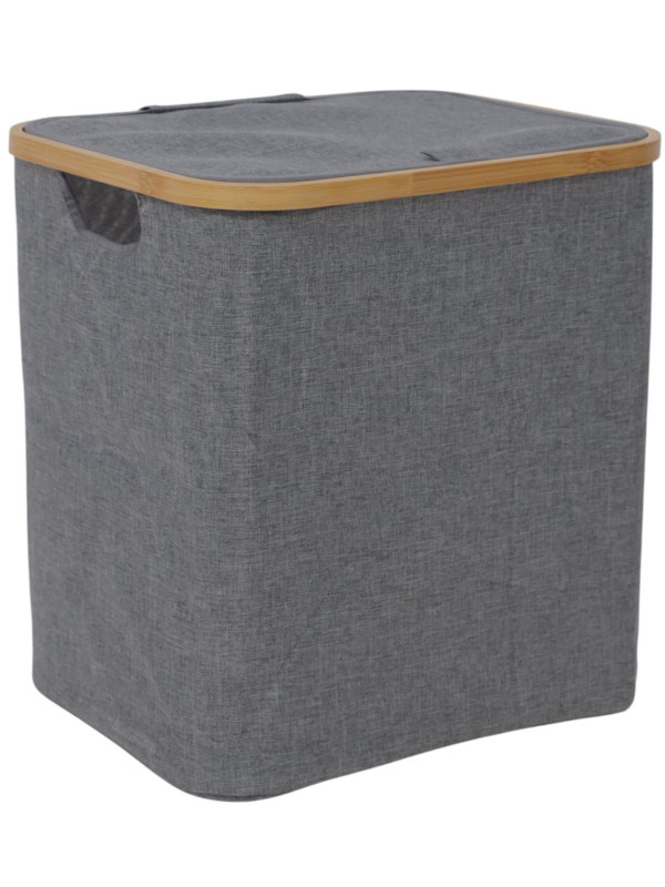 Корзина для белья AksHome Essence серый