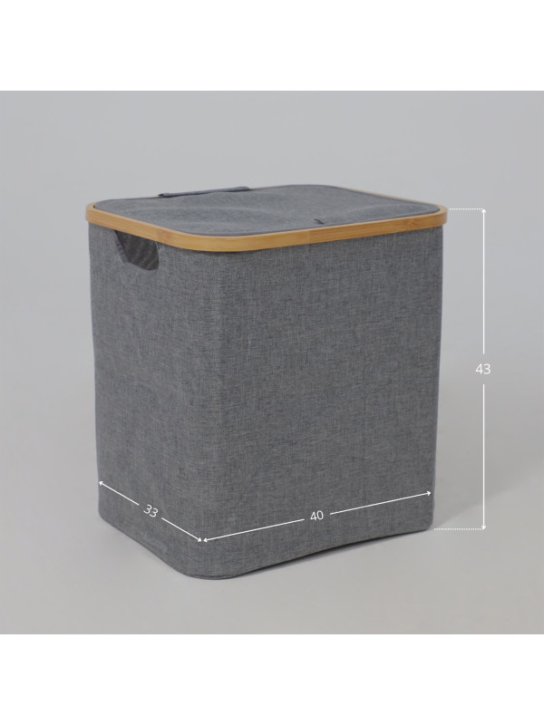 Корзина для белья AksHome Essence серый  размеры