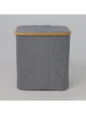 Корзина для белья AksHome Essence серый