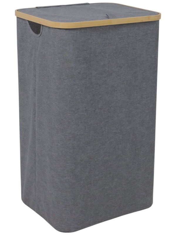 Корзина для белья AksHome Ethreal серый