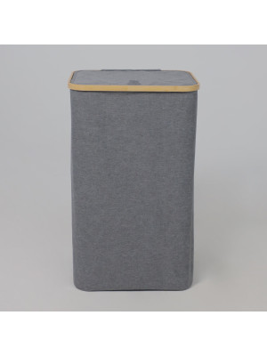 Корзина для белья AksHome Ethreal серый спереди