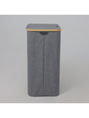 Корзина для белья AksHome Ethreal серый сбоку