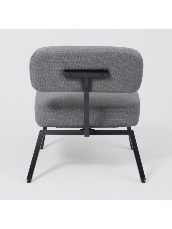 Кресло AksHome Aspen серый/черный сзади