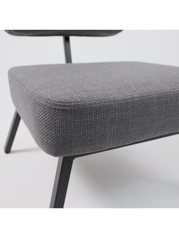 Кресло AksHome Aspen серый/черный вблизи