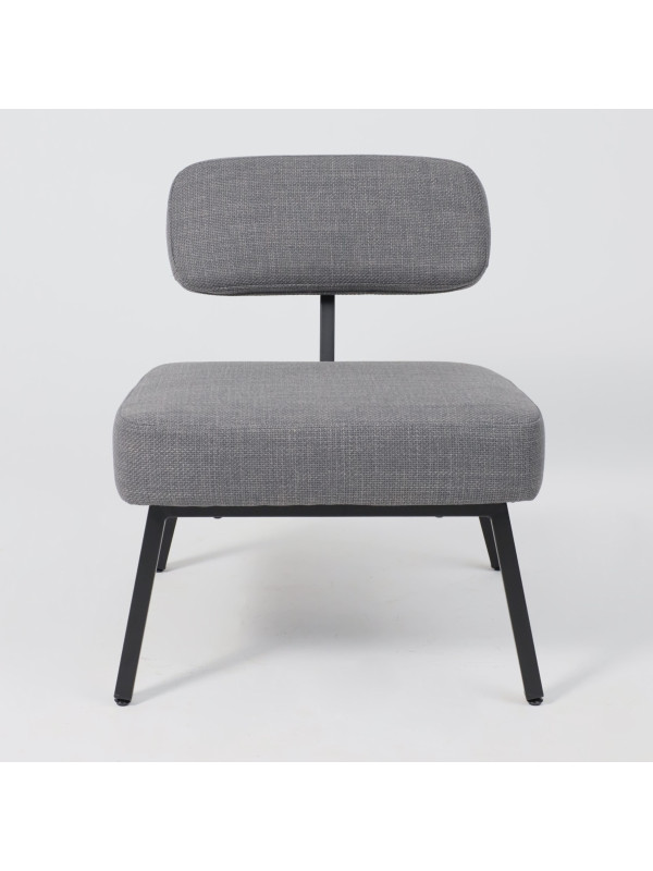 Кресло AksHome Aspen серый/черный спереди