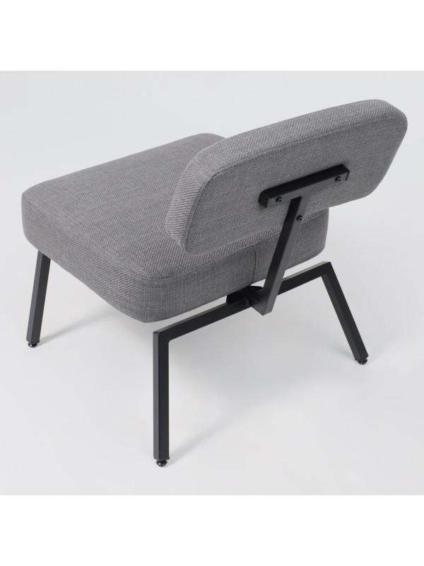 Кресло AksHome Aspen серый/черный сверху