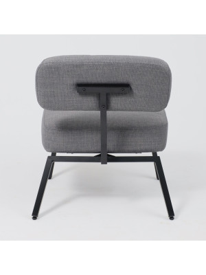 Кресло AksHome Aspen серый/черный сзади