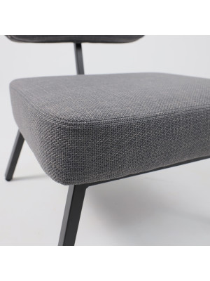 Кресло AksHome Aspen серый/черный вблизи