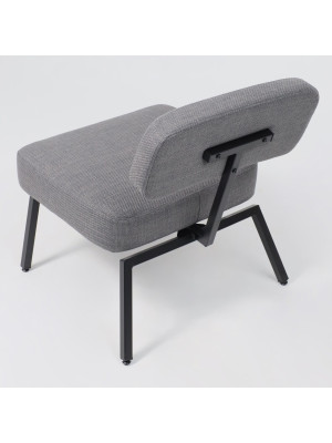 Кресло AksHome Aspen серый/черный сверху