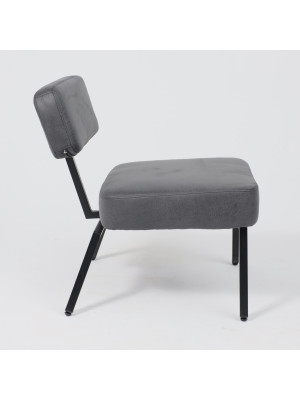 Кресло AksHome Aspen черный/черный сбоку