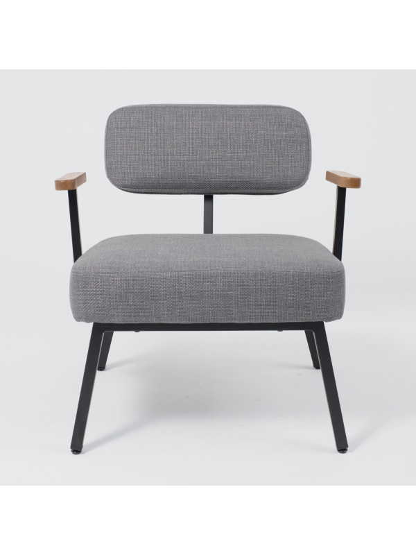 Кресло AksHome Booker серый/черный спереди