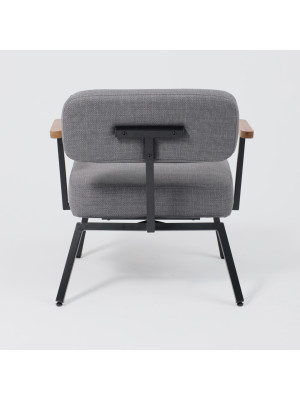 Кресло AksHome Booker серый/черный сзади