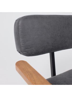 Кресло AksHome Booker черный вблизи