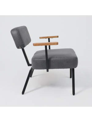 Кресло AksHome Booker черный сбоку