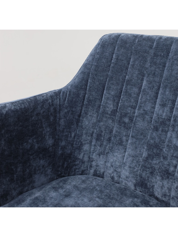 Стул AksHome Brit голубой/черный вблизи