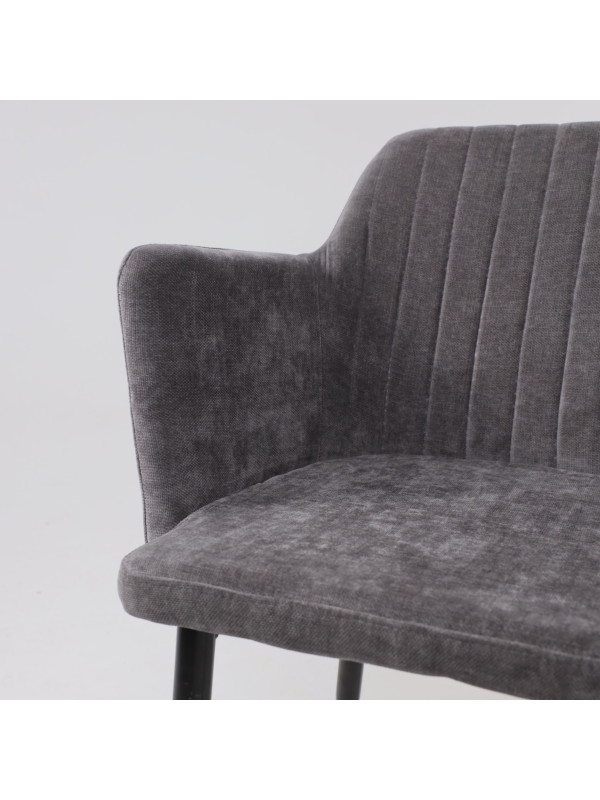 Стул AksHome Brit темно-серый/черный вблизи