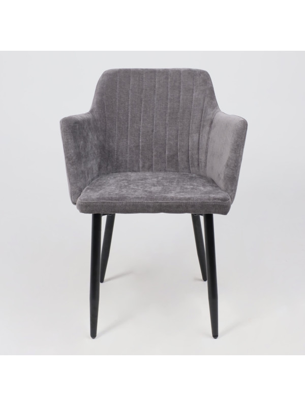 Стул AksHome Brit темно-серый/черный спереди