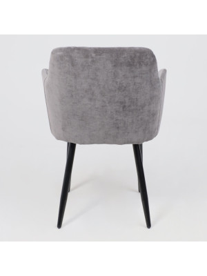 Стул AksHome Brit темно-серый/черный сзади