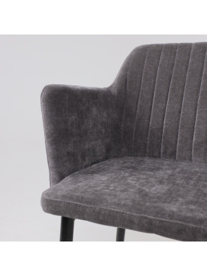 Стул AksHome Brit темно-серый/черный вблизи