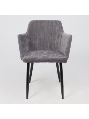 Стул AksHome Brit темно-серый/черный спереди