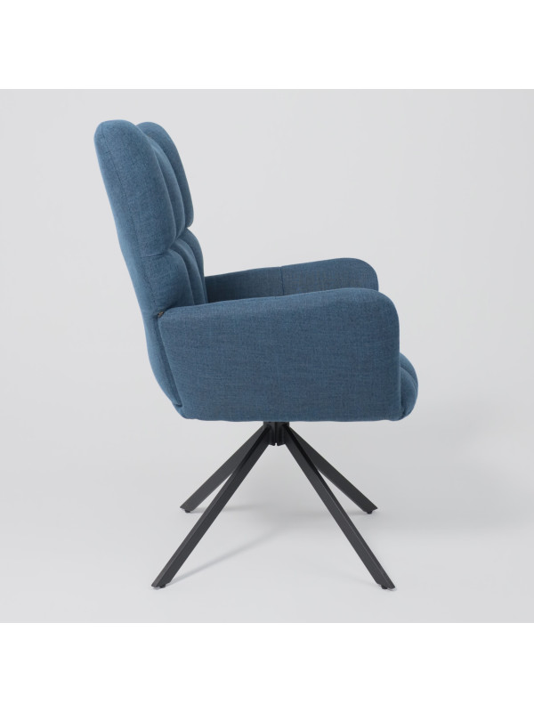 Кресло AksHome Colorado New синий/черный сбоку