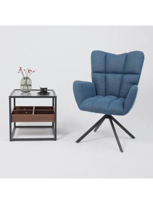 Кресло AksHome Colorado New синий/черный в интерьере