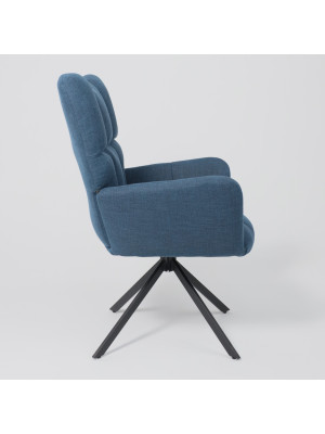 Кресло AksHome Colorado New синий/черный сбоку