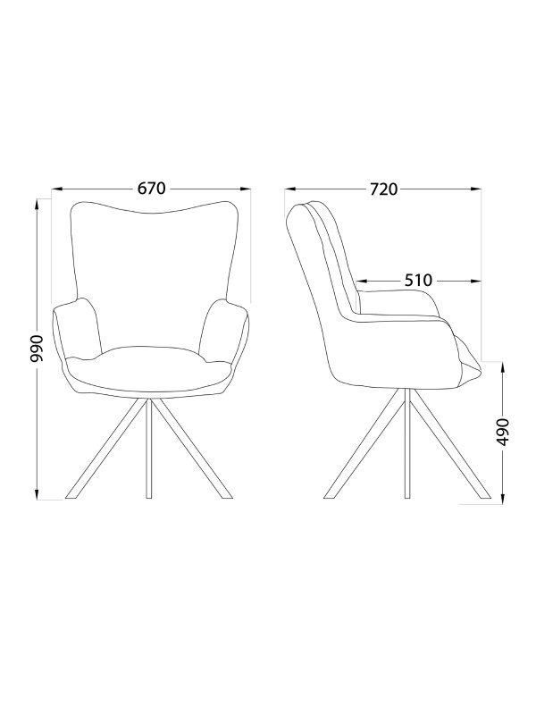 Кресло AksHome Colorado New черный схема