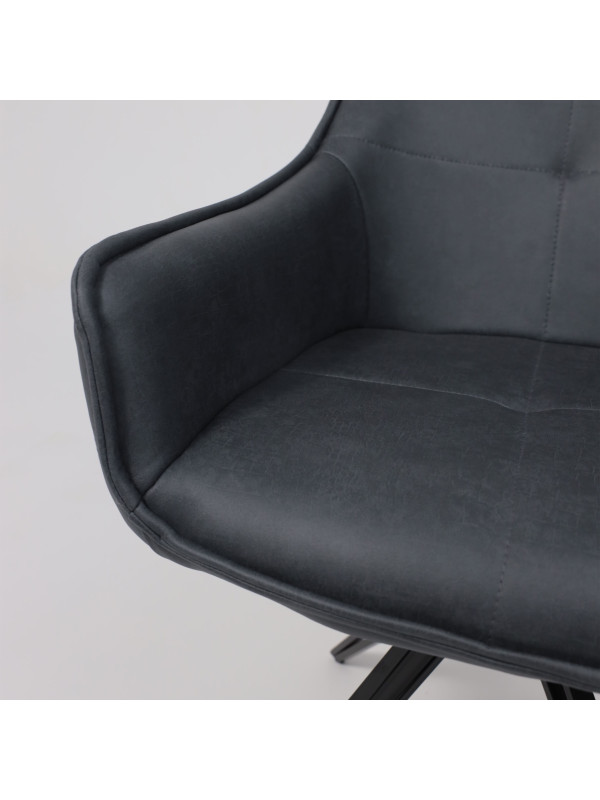 Стул AksHome Connor серый/черный вблизи