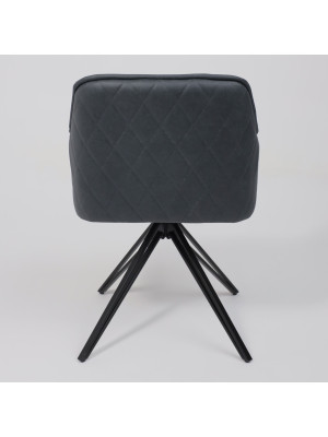 Стул AksHome Connor серый/черный сзади