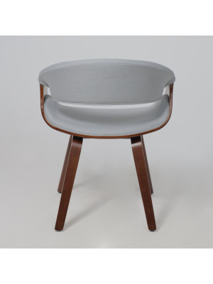 Стул AksHome Dandee серый/орех сзади