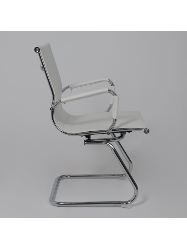 Стул офисный AksHome Dune белый сбоку