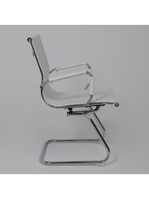 Стул офисный AksHome Dune белый сбоку