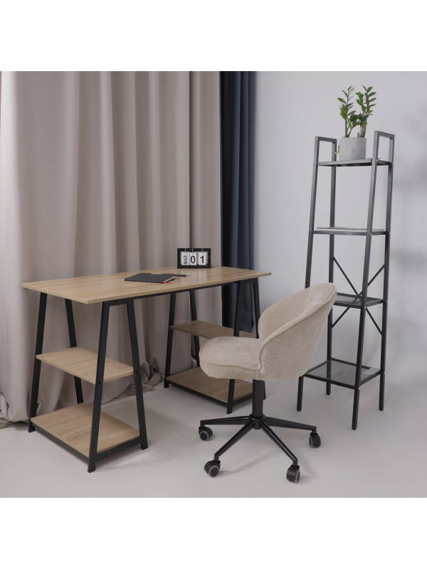 Кресло компьютерное AksHome Foxy бежевый в интерьере