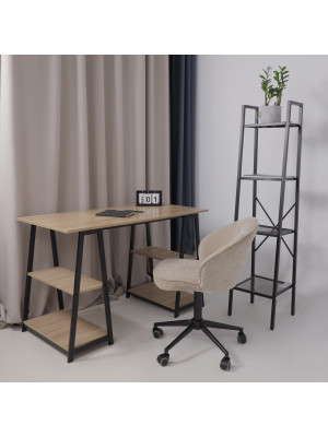 Кресло компьютерное AksHome Foxy бежевый в интерьере