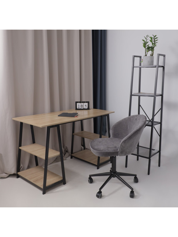 Кресло компьютерное AksHome Foxy серый в интерьере