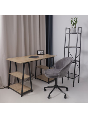 Кресло компьютерное AksHome Foxy серый в интерьере