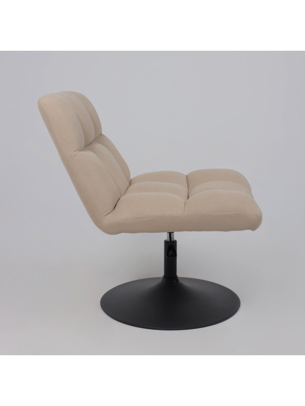 Кресло AksHome Grande песочный/черный сбоку