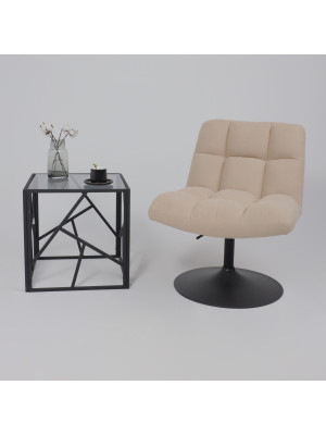 Кресло AksHome Grande песочный/черный в интерьер