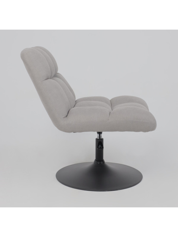 Кресло AksHome Grande серый/черный сбоку