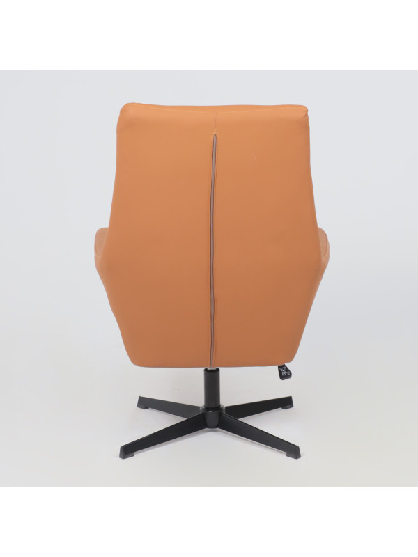 Кресло компьютерное AksHome Hudson охра/черный сзади