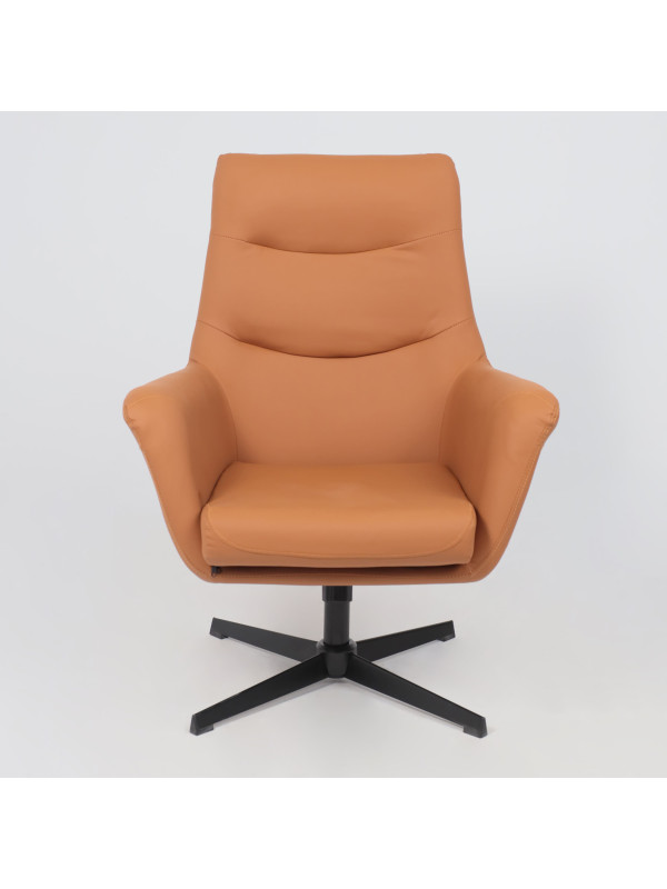 Кресло компьютерное AksHome Hudson охра/черный спереди