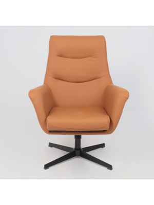 Кресло компьютерное AksHome Hudson охра/черный спереди