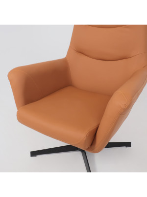 Кресло компьютерное AksHome Hudson охра/черный сверху