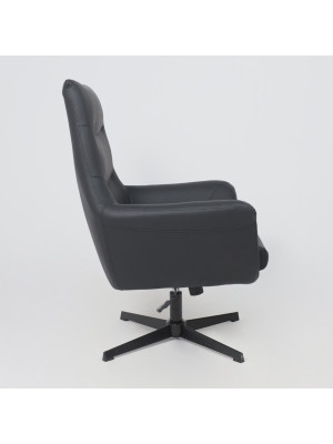 Кресло компьютерное AksHome Hudson черный сбоку