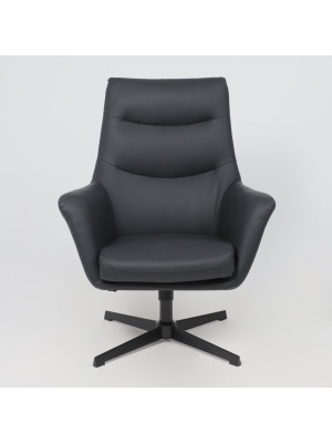 Кресло компьютерное AksHome Hudson черный спереди