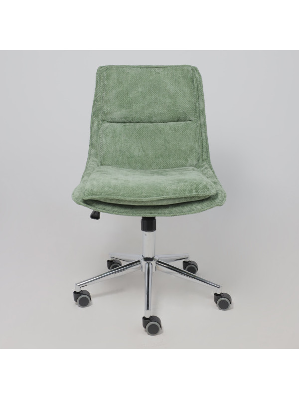 Кресло компьютерное AksHome Lola зеленый/хром спереди